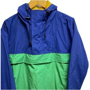 Old Navy Clothing Co. Vintage‎  Anorak 1/2 Zip Waterproof Jacket Color Block Med